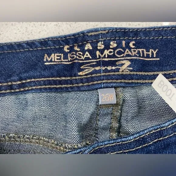 Melissa McCarthy Seven7 Classic Bootcut Stretch Denim Jeans 26W Dark Wash NWT - Picture 5 of 11
